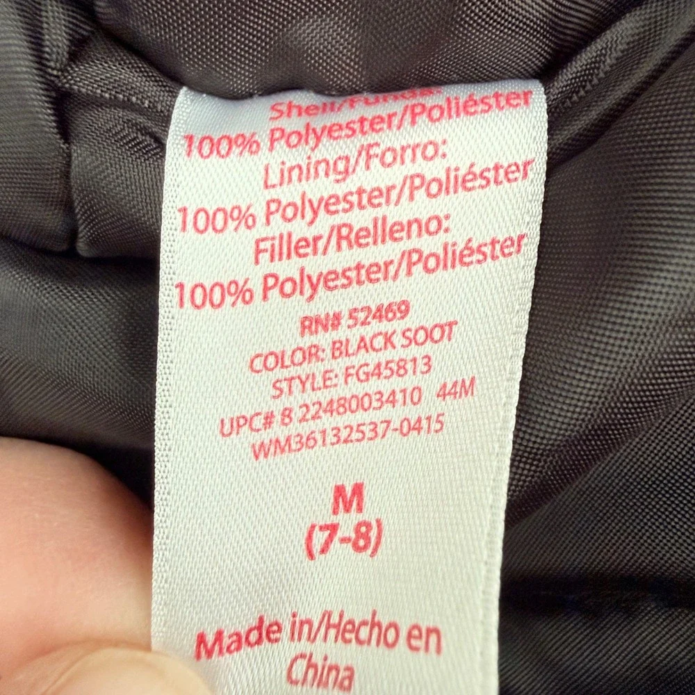 Faded Glory Snow Bibs Kids Size M 7-8 Black Insulated Ski Pants Snowboard